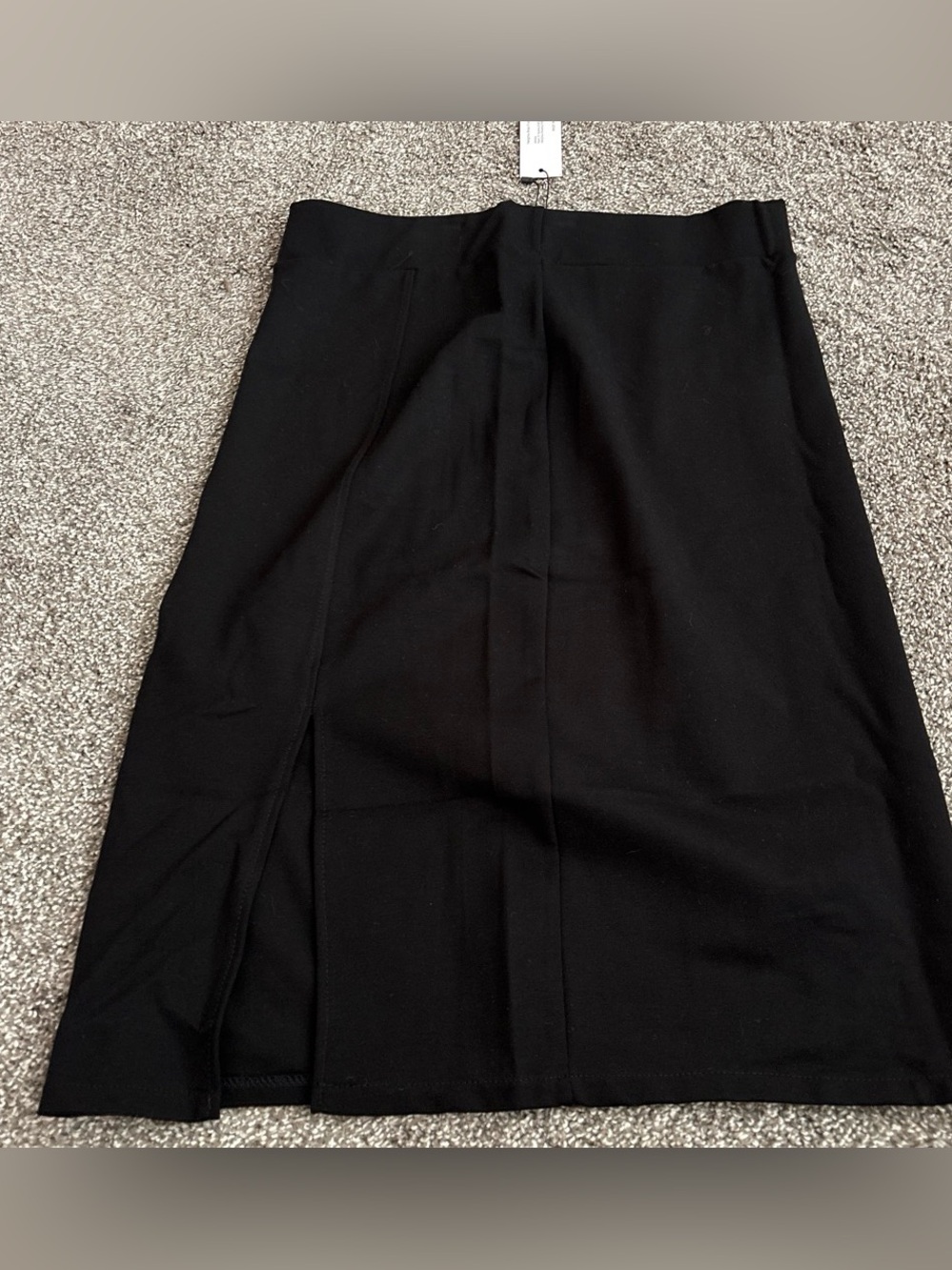 Women's Black Pencil Skirt with Front Slit